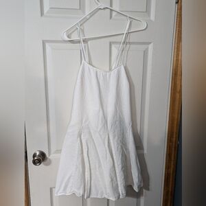 Women's White Summer Dress, Size Medium